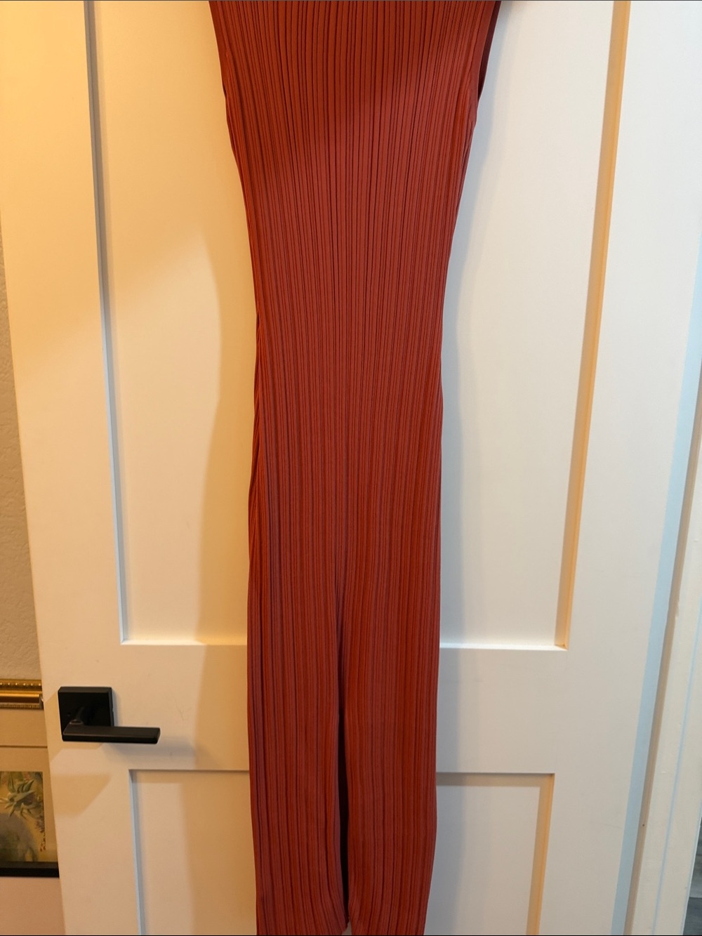 Sleeveless Ribbed Maxi Dress in Rust - Picture 5 of 8